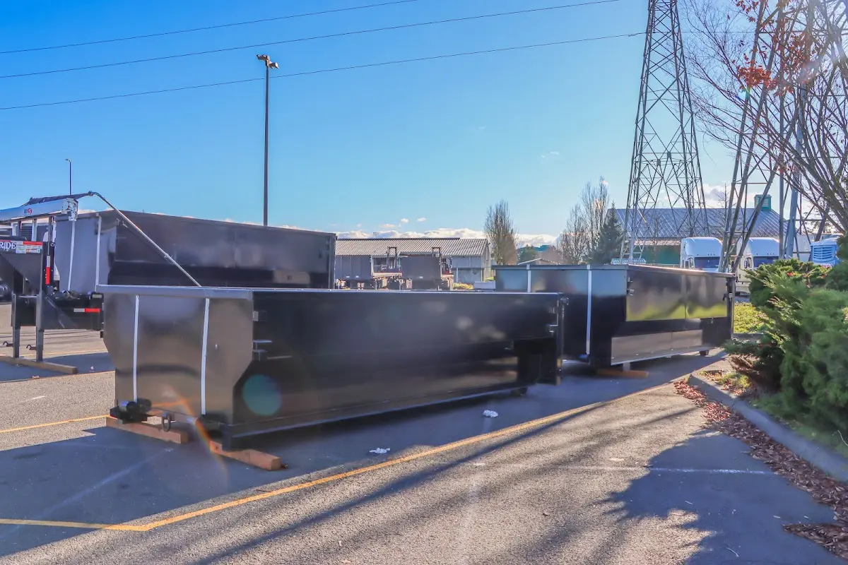Roll-off dumpster ready for waste disposal at job site for Residential Dumpster Rental in Murray